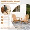 Costway Outdoor Adirondack Chair Solid Wood sturdy Patio Garden Furniture GrayNaturalWhite